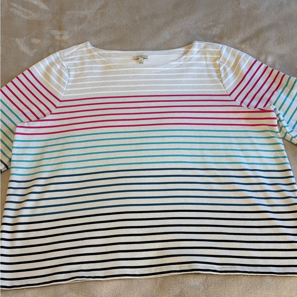 Multi Striped Top from Talbots. Size 3x. Cotton poly blend. Like new condition.
